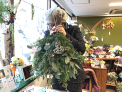 クリスマススワッグ作り