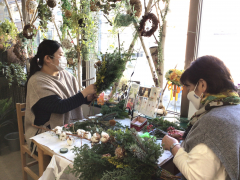 クリスマススワッグレッスン クリスマススワッグ作り