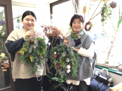 クリスマススワッグレッスン クリスマススワッグ作り