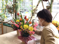 可愛い春の花アレンジレッスン
