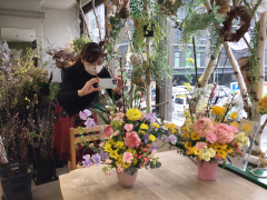 桃の花のフラワーアレンジレッスン 桃の花のフラワーアレンジレッスン