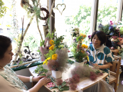 ６月の枝物アレンジレッスン