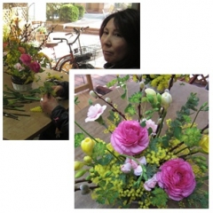 春色いっぱいのアレンジ 升本さん20120329