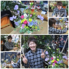 春の花のフラワーアレンジレッスン