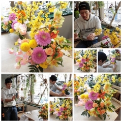 生花のフラワーアレンジレッスン