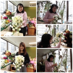 お母さんから娘さんへ手作りのウエディングブーケ