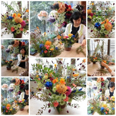 秋の花々を楽しむフラワーアレンジレッスン