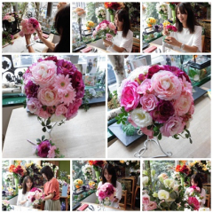 ママから花嫁さんへ手作りのウェディングブーケレッスン