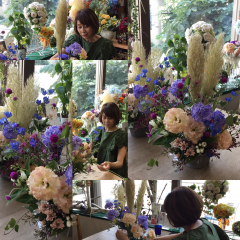 夏の花アレンジレッスン