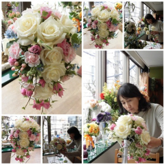 ママから花嫁さんへ手作りのウェディングブーケレッスン
